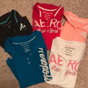 Lot of 5 XL Aeropostale short sleeve polo shirts
